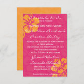 Invitation Fleurs de plage - Azalea/Orange (5x7) (Devant / Derrière)