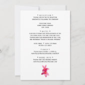 Invitation Fleurs de Plumeria roses, mariage tropical floral (Dos)