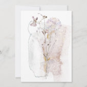 Invitation fleurs de prairie à l'aquarelle Première Sainte Co (Dos)