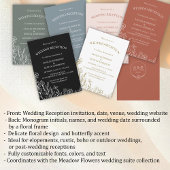 Invitation Fleurs de prairie Accueil de mariage Rose bruyant