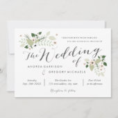 Invitation Fleurs de prairie - blanc (Devant)