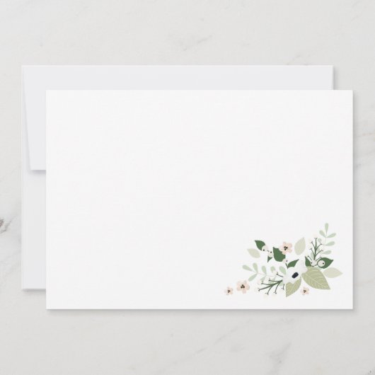 Invitation Fleurs de prairie - blanc (Dos)