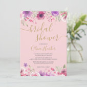 Invitation Fleurs de prairie Fête des mariées florale (Debout devant)