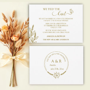 Invitation Fleurs de prairie Mariage Nous avons lié le noeud