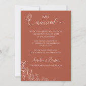 Invitation Fleurs de prairie Mariage vient de se marier (Devant)
