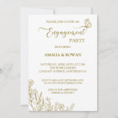 Invitation Fleurs de prairie Partie d'engagement (Devant)