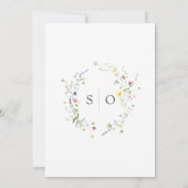 Invitation Fleurs de prairie sauvage Mariage de gerbe (Dos)