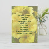 Invitation Fleurs de Primrose Jaune (Debout devant)