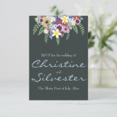 Invitation Fleurs de printemps, 3,5 x 5 RSVP (Debout devant)