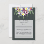 Invitation Fleurs de printemps, 3,5 x 5 RSVP (Dos)