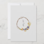 Invitation Fleurs de printemps à l'aquarelle branches ovales  (Dos)