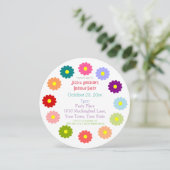 Invitation Fleurs de printemps Anniversaire (Debout devant)