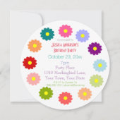 Invitation Fleurs de printemps Anniversaire (Devant)