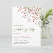 Invitation Fleurs de printemps Anniversaire (Debout devant)