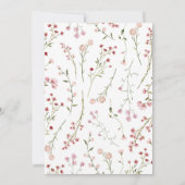 Invitation Fleurs de printemps Anniversaire (Dos)