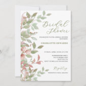 Invitation Fleurs de printemps Aquarelle Fête des mariées ros (Devant)