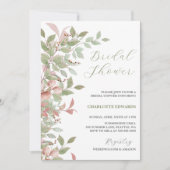 Invitation Fleurs de printemps Aquarelle Fête des mariées ros (Devant)