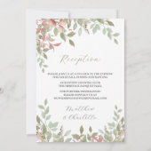 Invitation Fleurs de printemps Aquarelle Mariage rose (Dos)