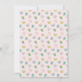 Invitation Fleurs de printemps Baby shower papillon rose (Dos)