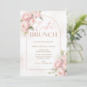 Invitation Fleurs de printemps Brunch de Pâques (Debout devant)