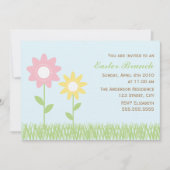 Invitation Fleurs de printemps Brunch de Pâques (Devant)