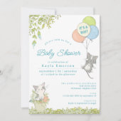Invitation Fleurs de printemps | Cute Kittens Baby shower gar (Devant)