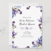 Invitation Fleurs de printemps délicates Mariage violet (Devant)