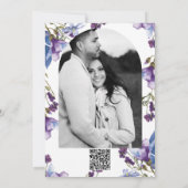 Invitation Fleurs de printemps délicates Mariage violet (Dos)