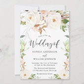 Invitation Fleurs de Printemps d'hiver magiques Mariage éléga (Devant)