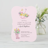 Invitation Fleurs de printemps Douche Maman-to-be Baby shower (Debout devant)
