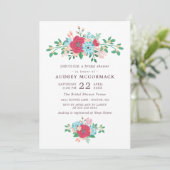 Invitation Fleurs de printemps doux - Fête des mariées floral (Debout devant)