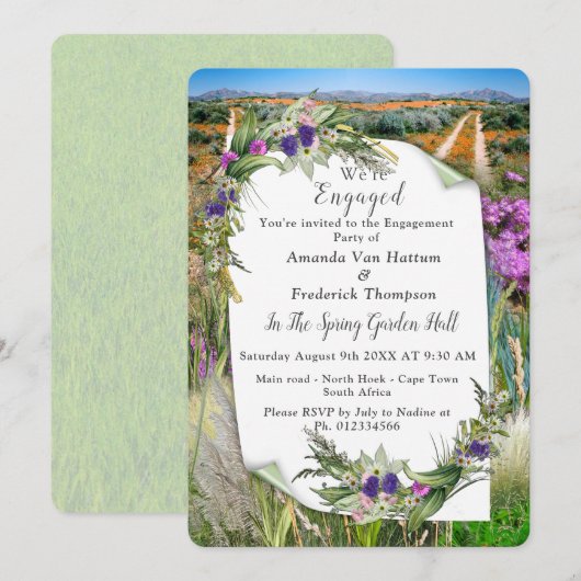 Invitation Fleurs de printemps écologiques sauvages (Devant / Derrière)