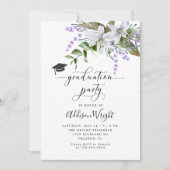 Invitation Fleurs de printemps fête de graduation (Devant)