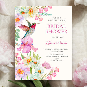Invitation fleurs de printemps fête de mariage
