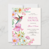 Invitation fleurs de printemps fête de mariage (Devant)