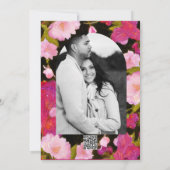 Invitation Fleurs de printemps florales roses élég (Dos)