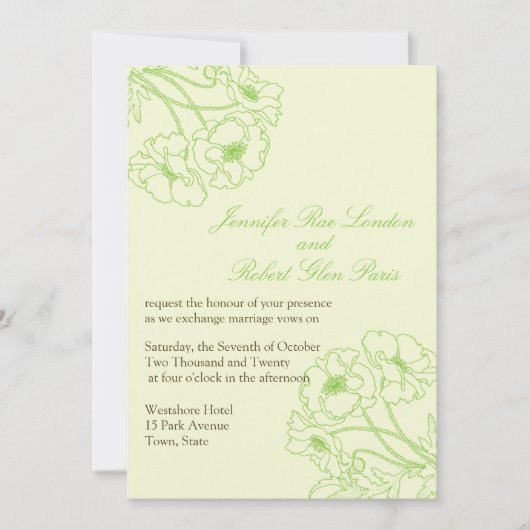 Invitation Fleurs de printemps Mariages Mariages floraux (Devant)