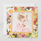 Invitation Fleurs de printemps pastel Fête d'anniversaire de (Dos)