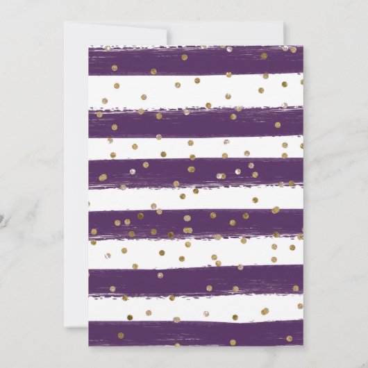 Invitation Fleurs de printemps pourpre et crème Frame Sweet 1 (Dos)