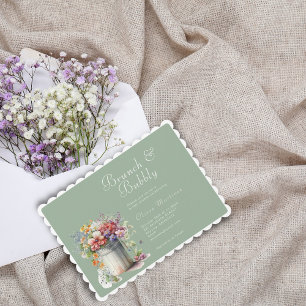 Invitation Fleurs de printemps romantiques Vase Fête des mari