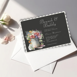 Invitation Fleurs de printemps romantiques Vase Fête des mari