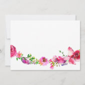 Invitation Fleurs de printemps rose et violet Floral Moderne (Dos)