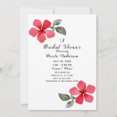 Invitation Fleurs de printemps rouges mignonnes Fêtes des mar (Devant)