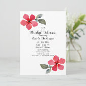 Invitation Fleurs de printemps rouges mignonnes Fêtes des mar (Debout devant)