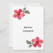 Invitation Fleurs de printemps rouges mignonnes Fêtes des mar (Dos)