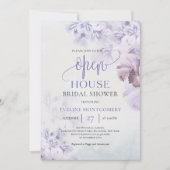 Invitation Fleurs de printemps rustiques violet rose roux rou (Devant)