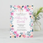 Invitation Fleurs de printemps Vin Fête des Mères Brunch (Debout devant)