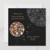Invitation Fleurs de printemps Whimsical Pop Tree Mariage Inv (Dos)