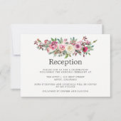 Invitation Fleurs de réception de mariage d'hiver (Devant)
