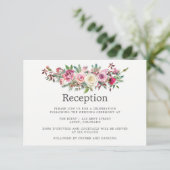 Invitation Fleurs de réception de mariage d'hiver (Debout devant)